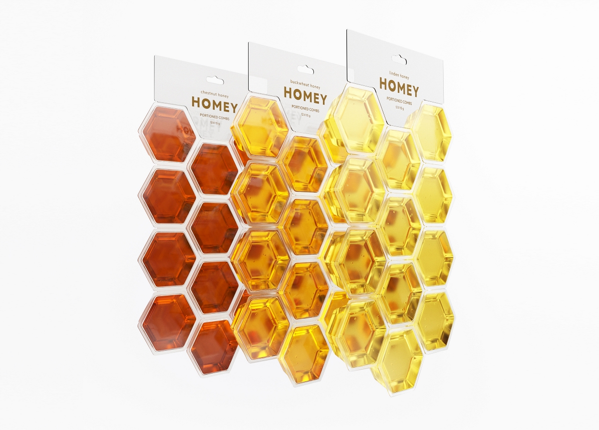 花蜂蜜的概念包装