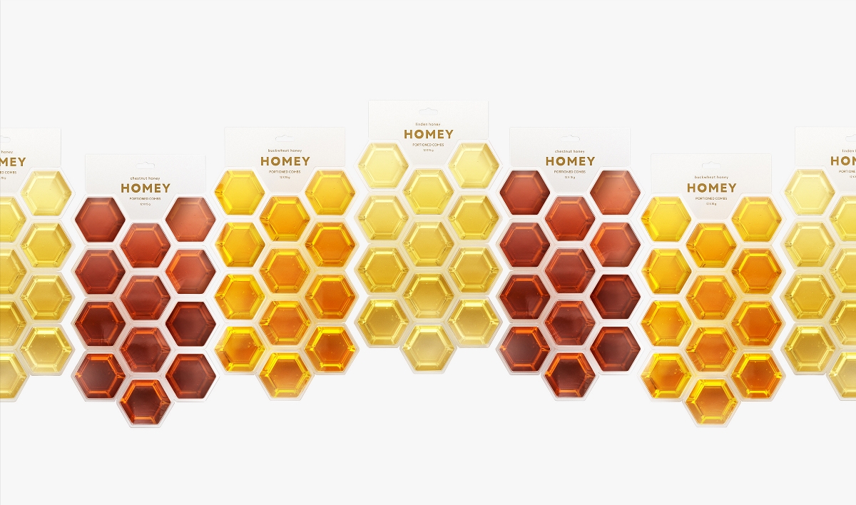 花蜂蜜的概念包装