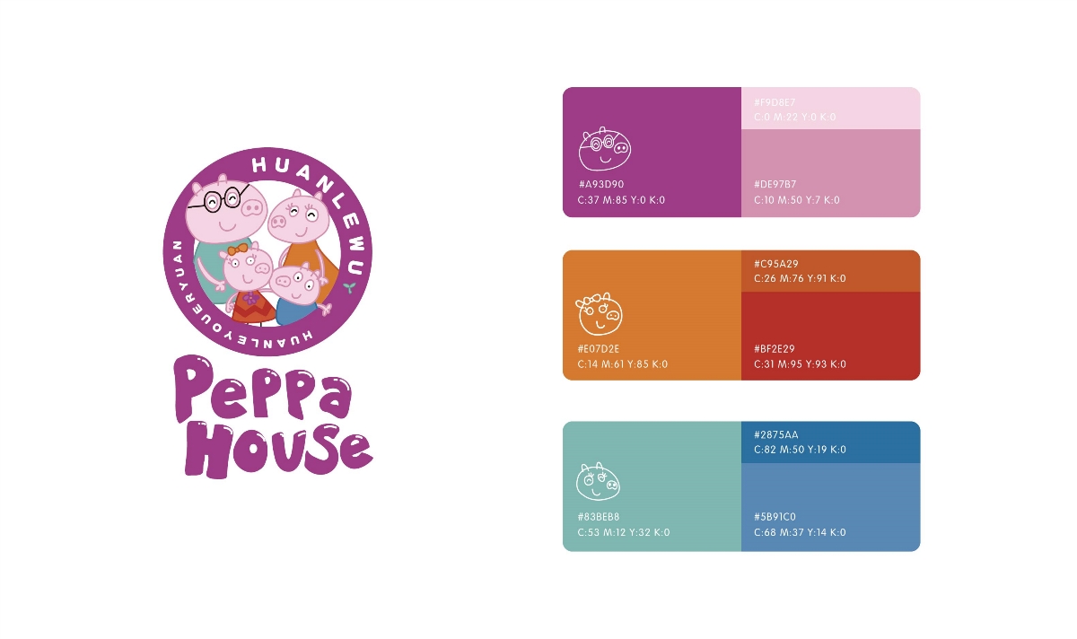 Peppa House儿童之家幼儿园品牌设计