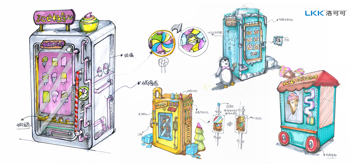 ice机摩人冰淇淋机机柜外观设计