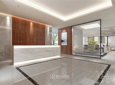 郑州现代新中式办公楼装修设计案例