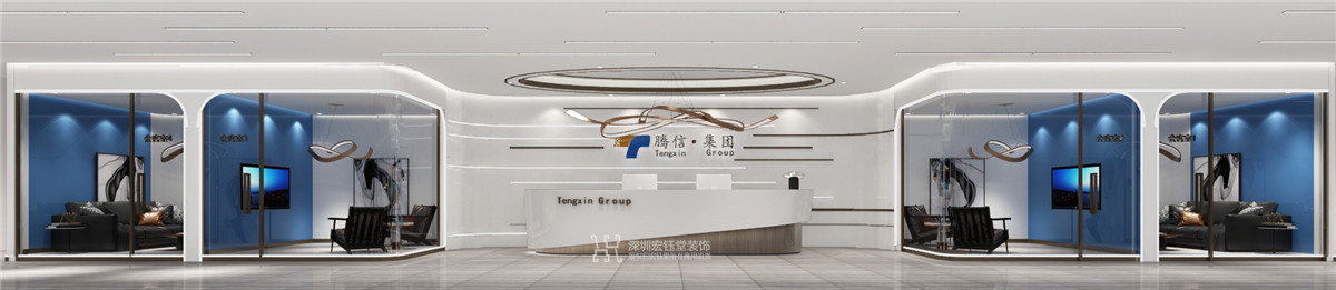 郑州商务服务大型办公室装修实景图