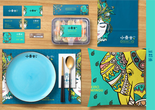 小曼谷-泰国菜品牌设计-空间设计-VI设计-餐谋长品牌策划公司