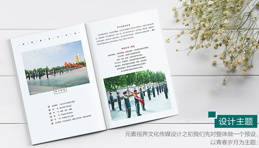 元素視界--簡約大氣的育才小學(xué)畫冊設(shè)計