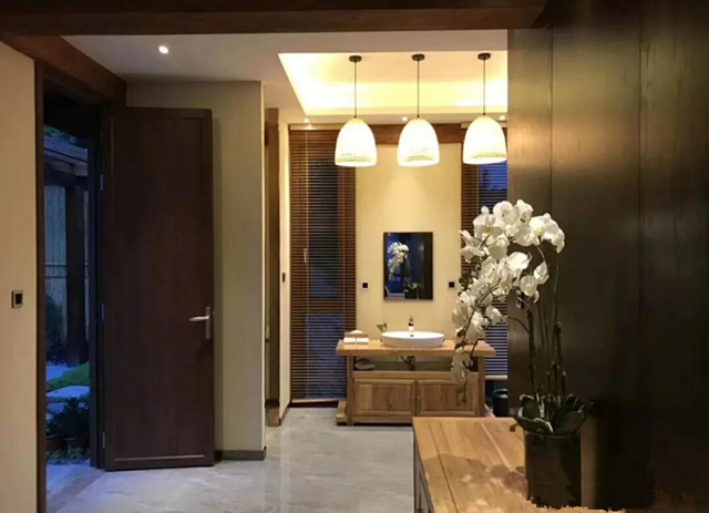峨眉山温泉酒店设计风格酒店客房浴室装修效果图-水木源创设计