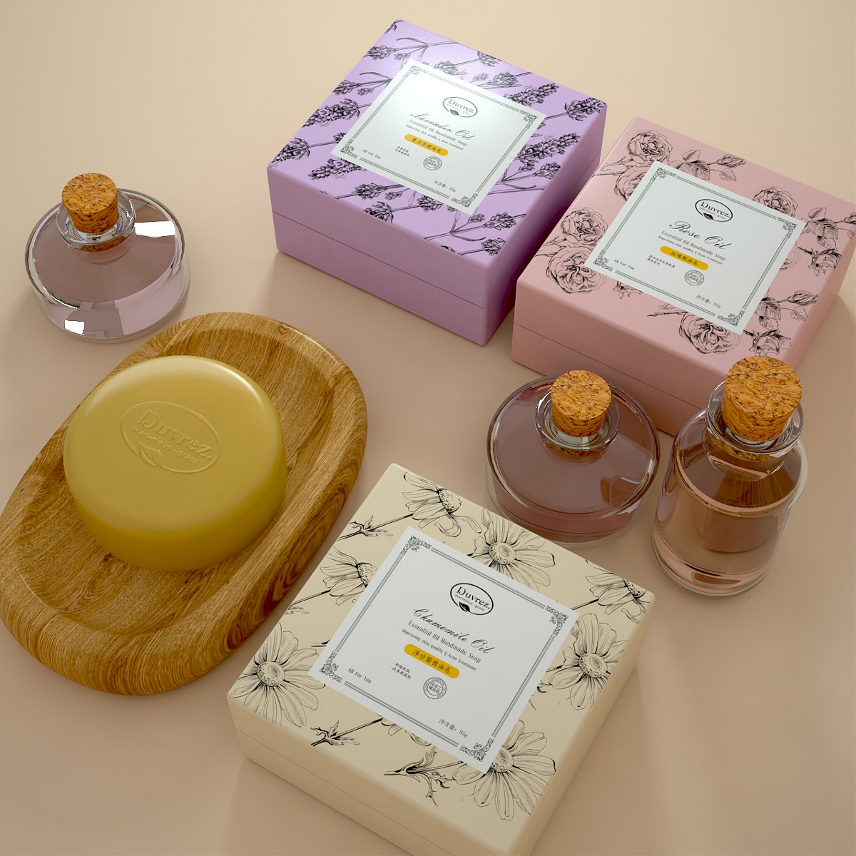 手工皂 精油皂包装设计 沐浴品牌设计 产品包装系列设计