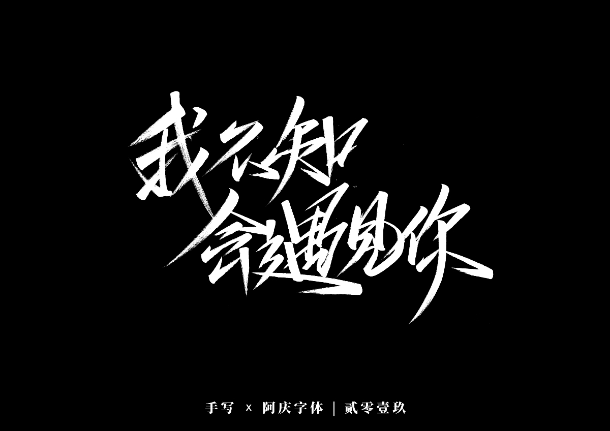 阿庆手书 | 字迹 | 2019.12