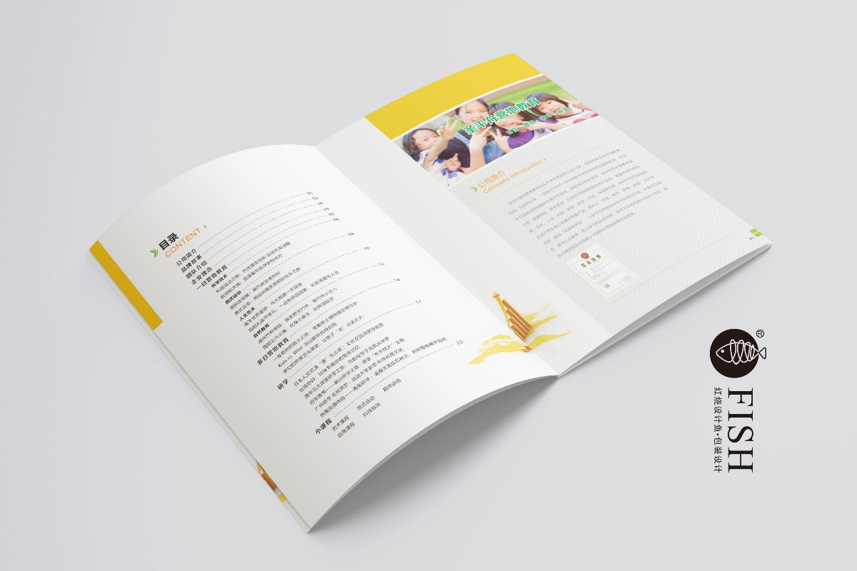 圣平舟营地教育品牌画册设计|红烧设计鱼包装设计