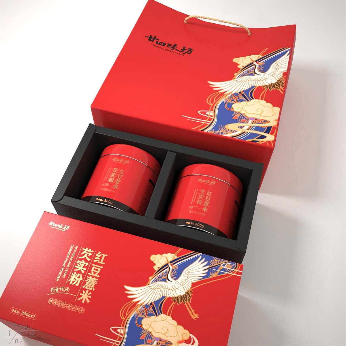 红豆薏米粉 固体饮料 冲剂 包装设计