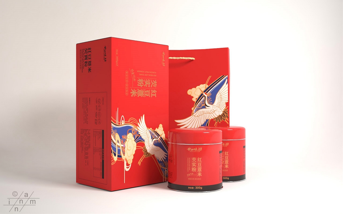 红豆薏米粉 固体饮料 冲剂 包装设计