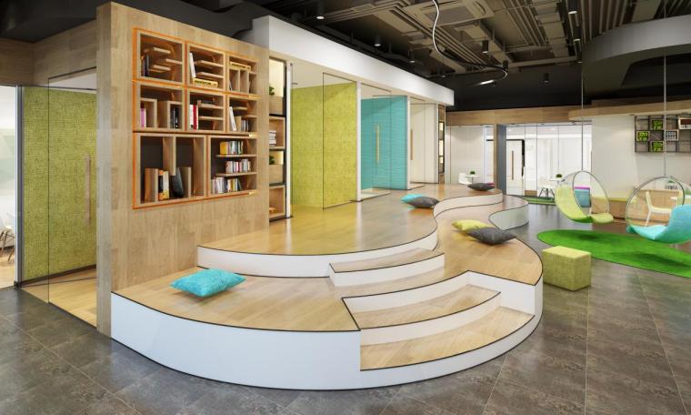 郑州简约时尚风少儿英语培训学校装修设计案例实景图-宏钰堂装饰