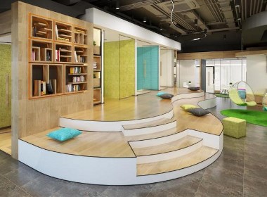 郑州简约时尚风少儿英语培训学校装修设计案例实景图-宏钰堂装饰