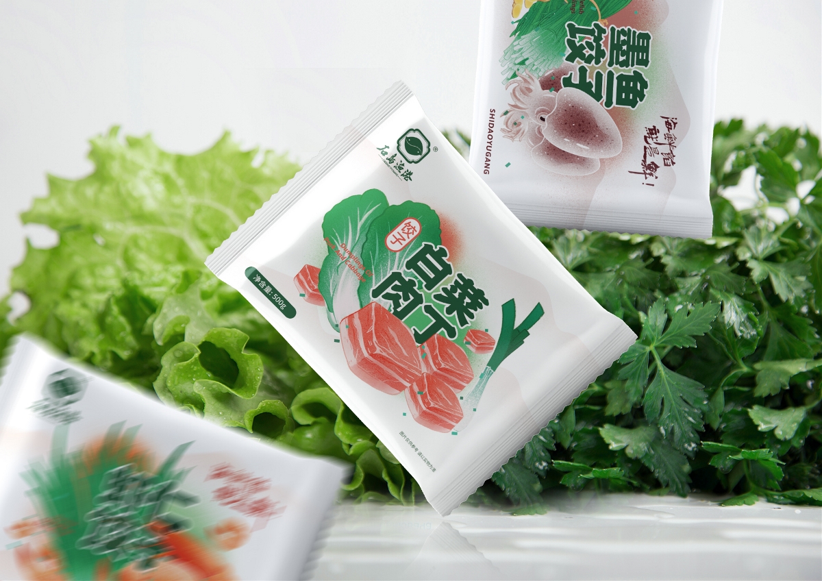 石岛渔港水饺×尚智 | 食品/快消品包装设计/品牌设计/插画