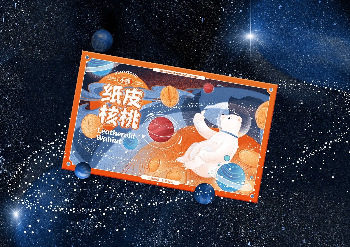 小熊纸皮核桃×尚智 | 食品/快消品包装设计/品牌设计/插画