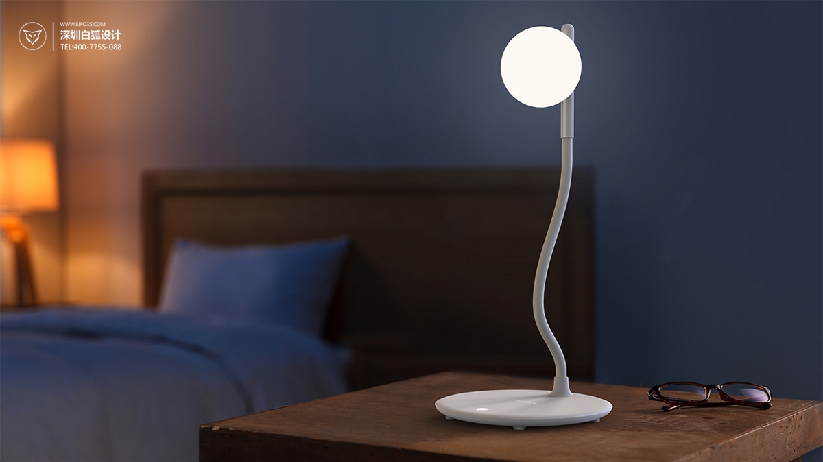 小夜灯无线充电器设计，让睡前手机充电更方便