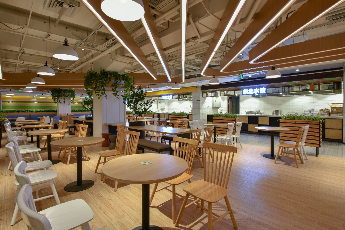 餐饮设计·中粮创芯食堂，现代化绿色生态食集