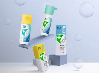 壹佰制药”设计手消毒喷雾药品包装设计