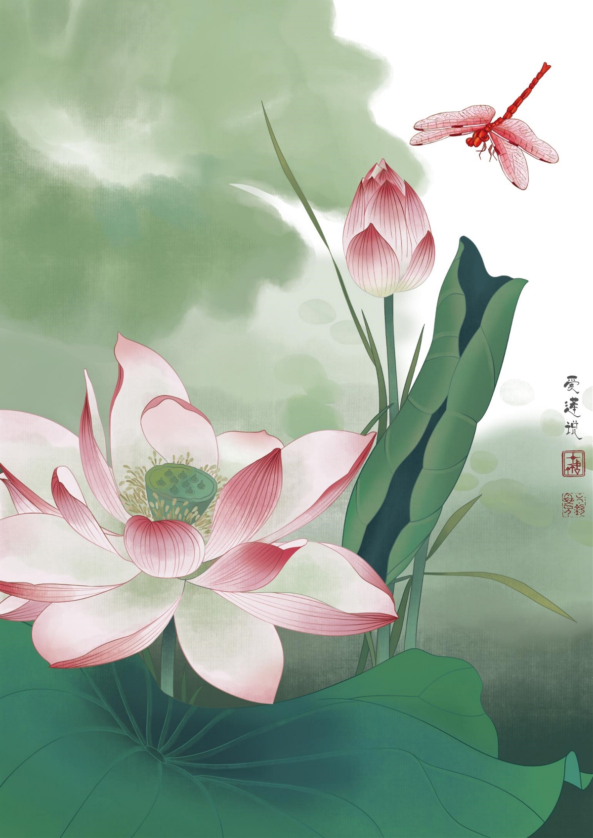 臨摹工筆畫