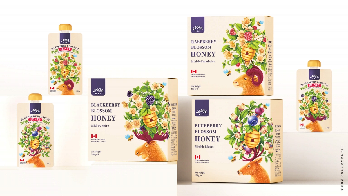 高鹏设计——加拿大R.J.T.蜂蜜食品包装设计