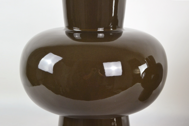 简约现代北欧大陶瓷花瓶棕色美式样板间别墅桌面轻奢软装饰品摆件