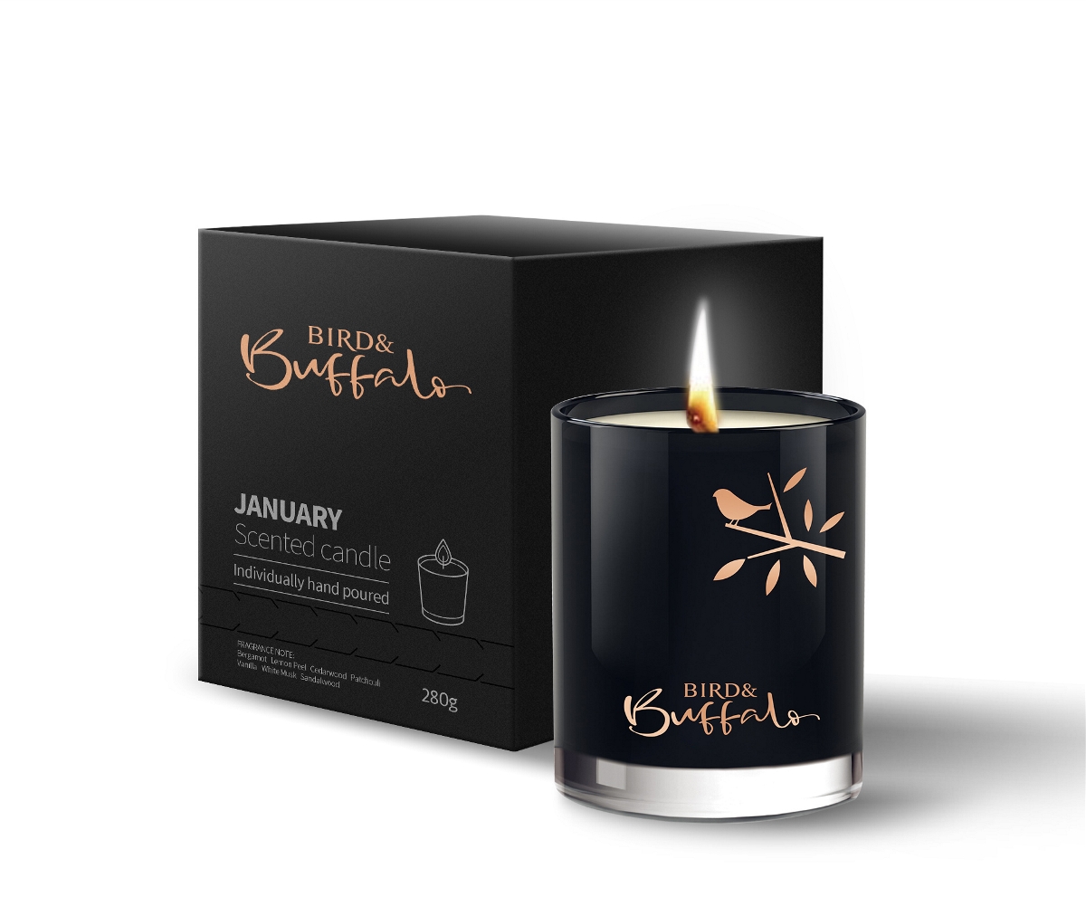 bird&buffalo高端品牌香薰蠟燭包裝設計及產品容器開發設計方案