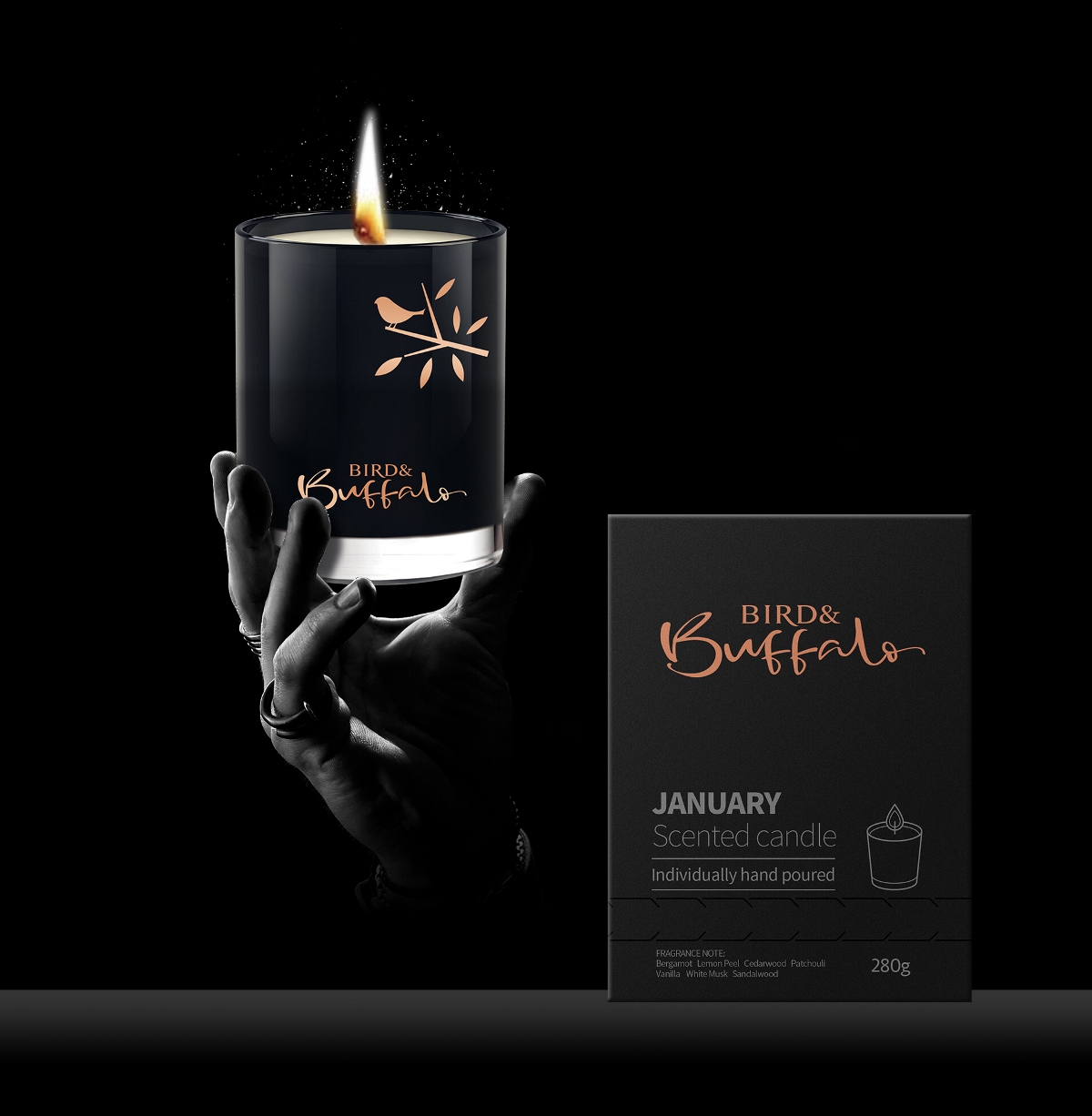 bird&buffalo高端品牌香薰蜡烛包装设计及产品容器开发设计方案