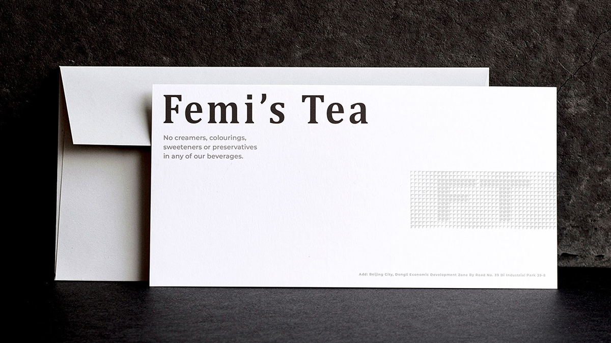 国际化高端茶饮品牌Logo/Vi形象设计-Femi’s Tea-席设计