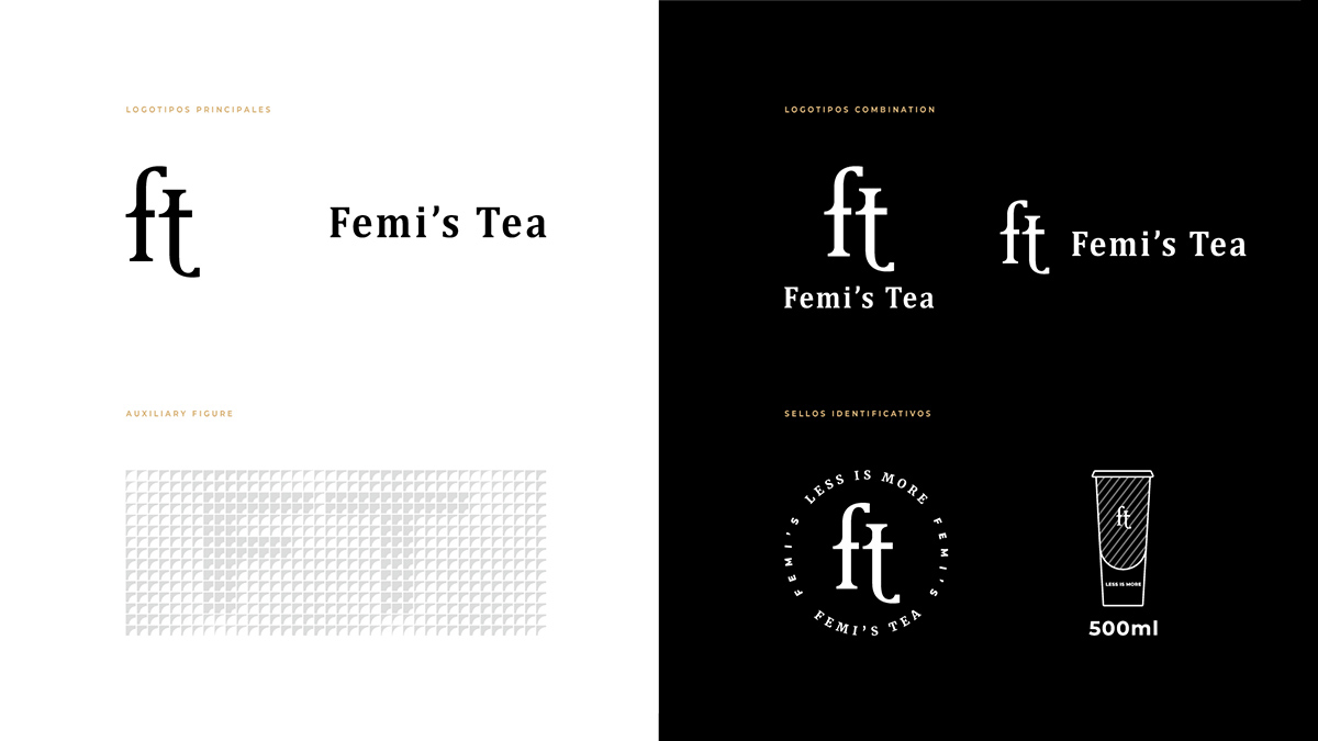 國際化高端茶飲品牌Logo/Vi形象設(shè)計-Femi’s Tea-席設(shè)計