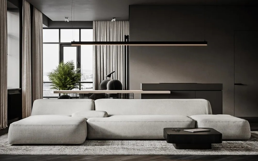 黑白灰+极简，超有格调的家--欧模设计圈