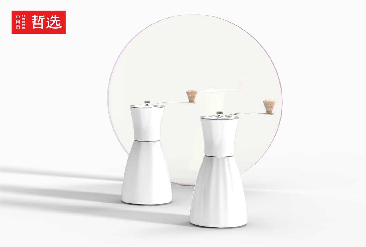【中国白·哲选】手磨咖啡机 陶瓷新产品 创新设计