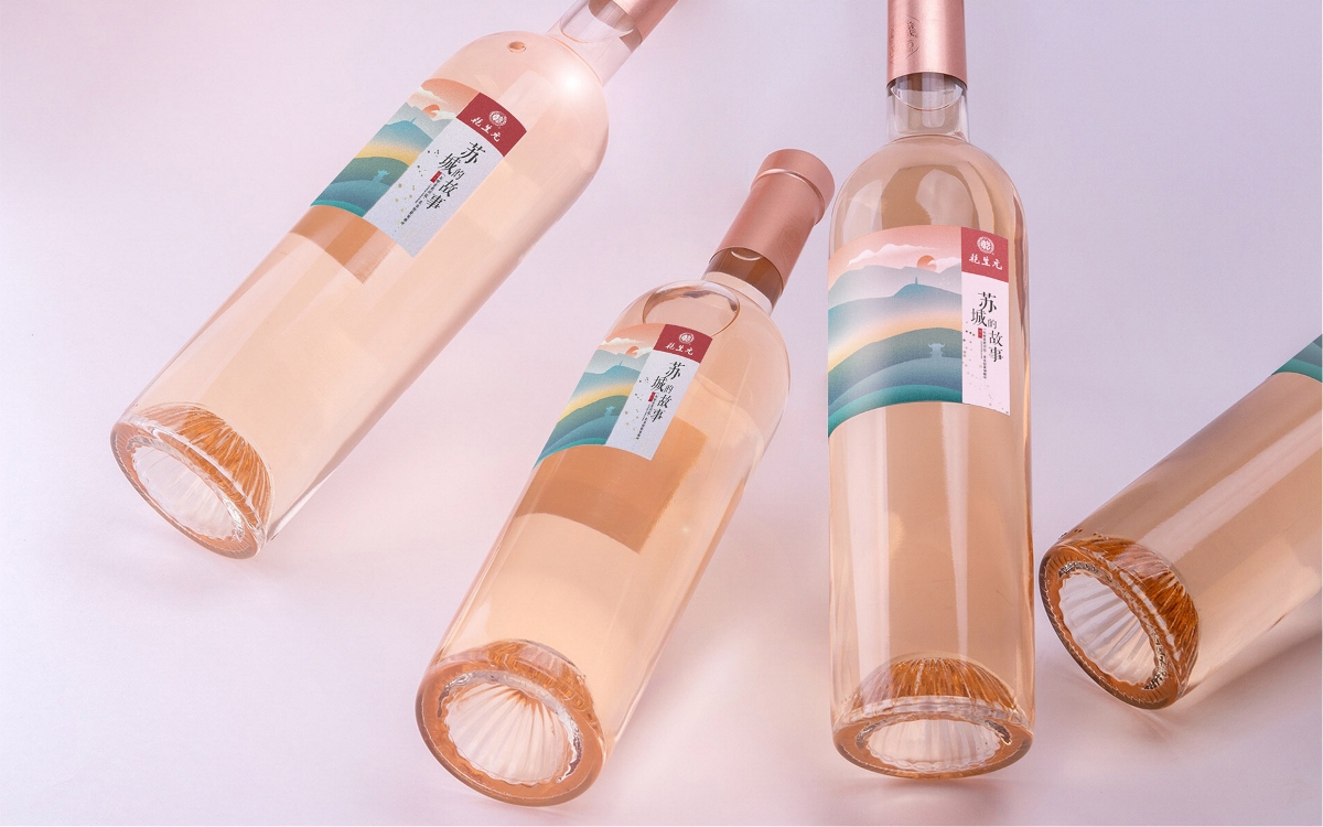 苏城的故事米酒瓶贴设计 米酒包装设计方案