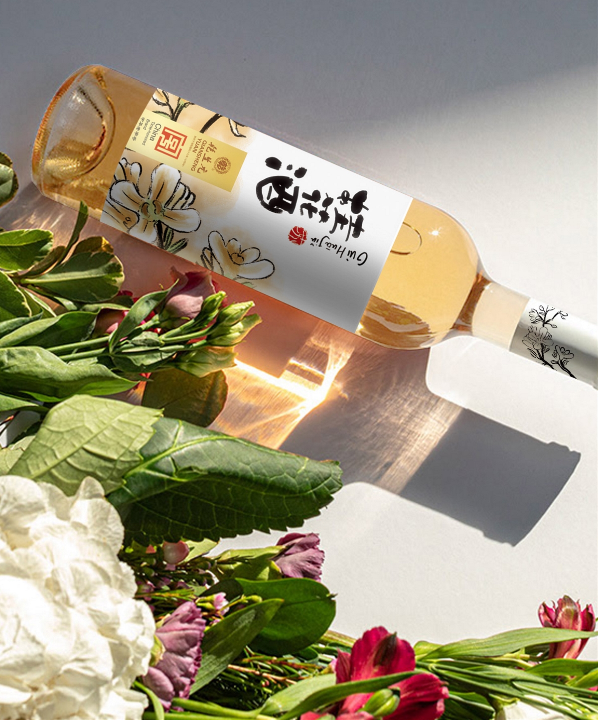乾生元桂花酒外包裝設計桂花酒包裝設計方案