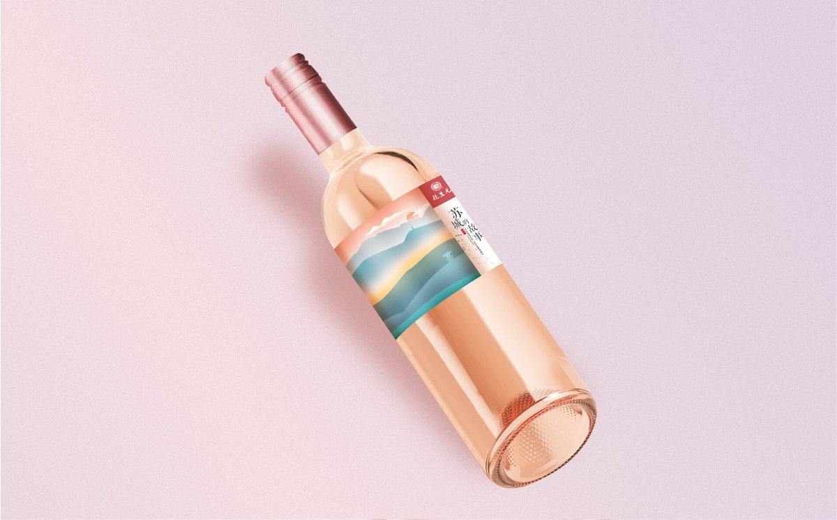 苏城的故事米酒瓶贴设计 米酒包装设计方案