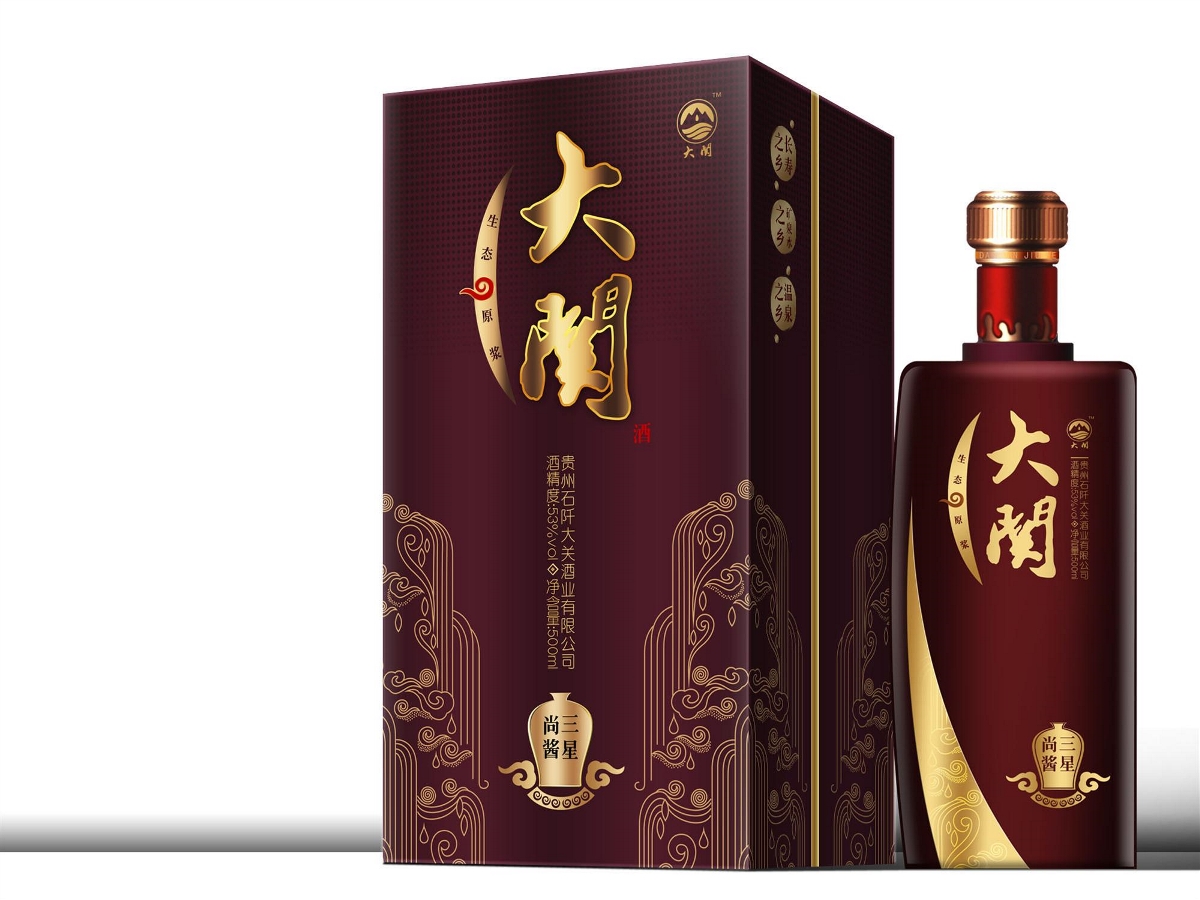 贵州白酒包装设计_大关酱酒产品设计【黑马奔腾创意设计】