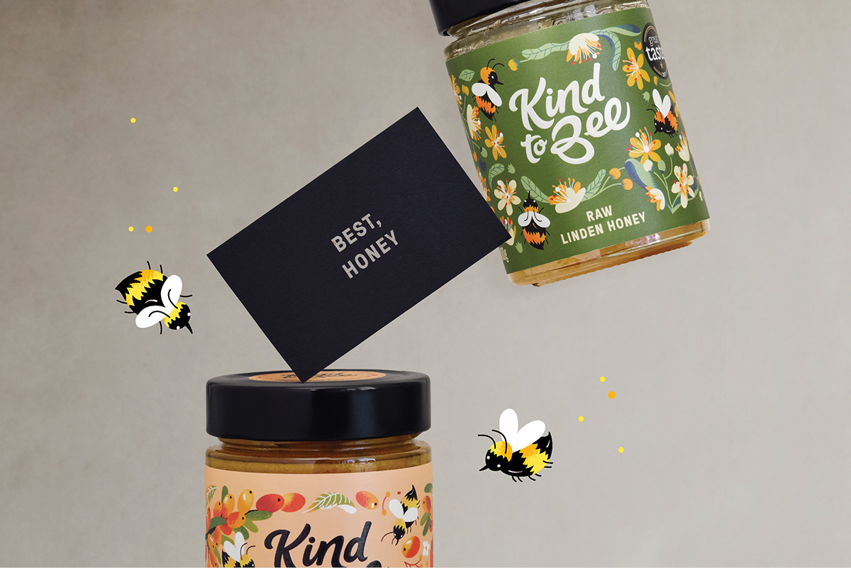 蜂蜜产品包装设计 | 插画 手绘 创意