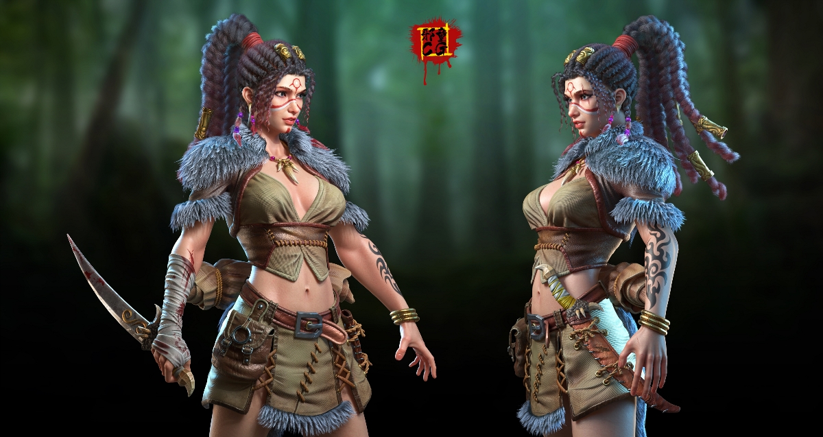 部落女战士  角色案例