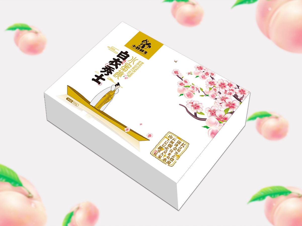 白衣秀士水蜜桃包裝設計