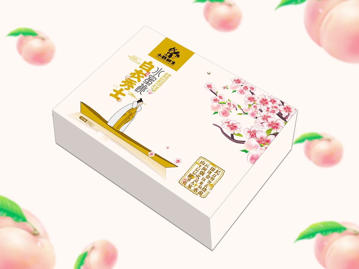 白衣秀士水蜜桃包裝設計
