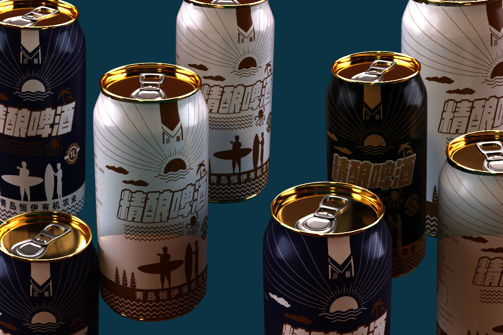 啤酒包装易拉罐饮料包装设计