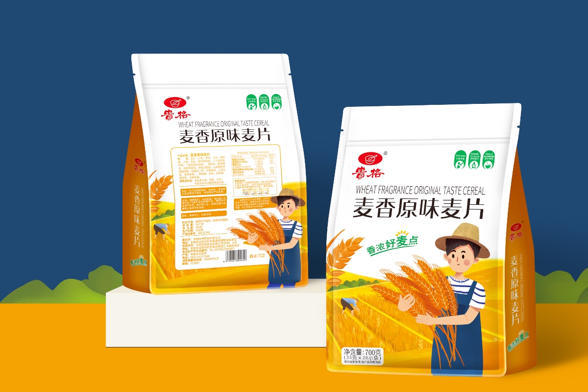 百納出品 | 安徽貴格·營養(yǎng)麥片包裝設計案例