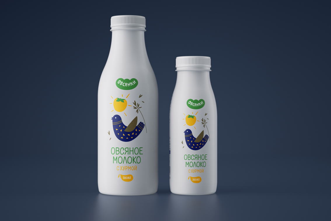 牛奶及牛奶制品包装设计 | 极简 创意 插画 手绘