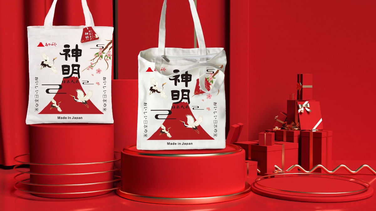 日本神明大米包裝設(shè)計(jì)