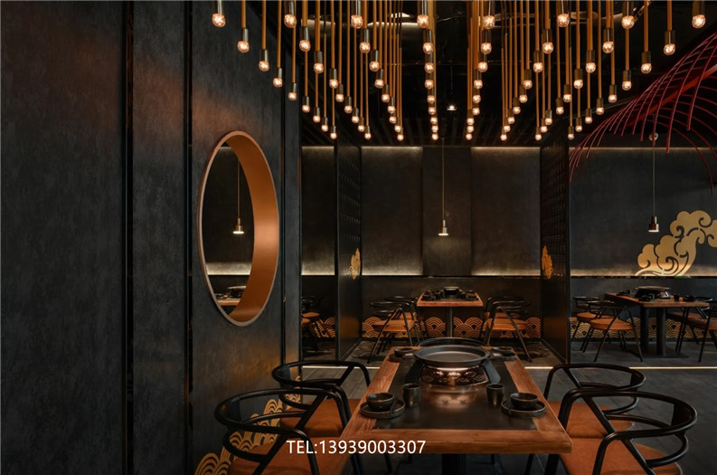 郑州高端烤鱼餐厅设计公司-高大上创意烤鱼餐厅设计装修实景图