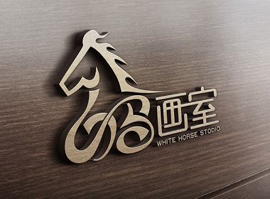白马画室品牌建立logo设计