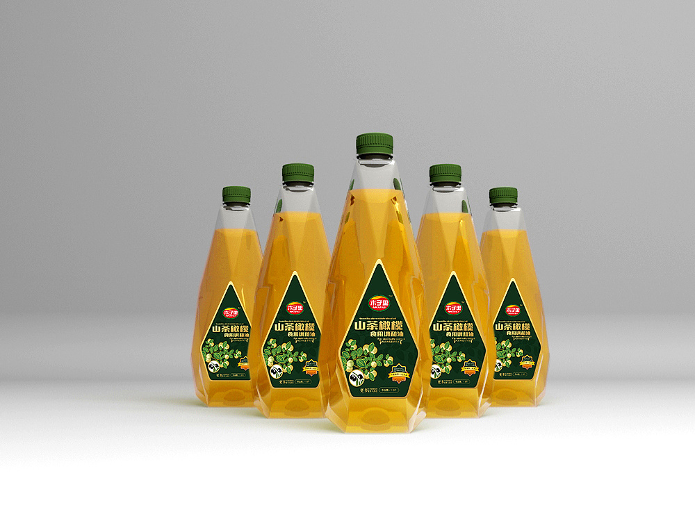 茶油品牌油瓶包装及油桶瓶贴（原创可交易）