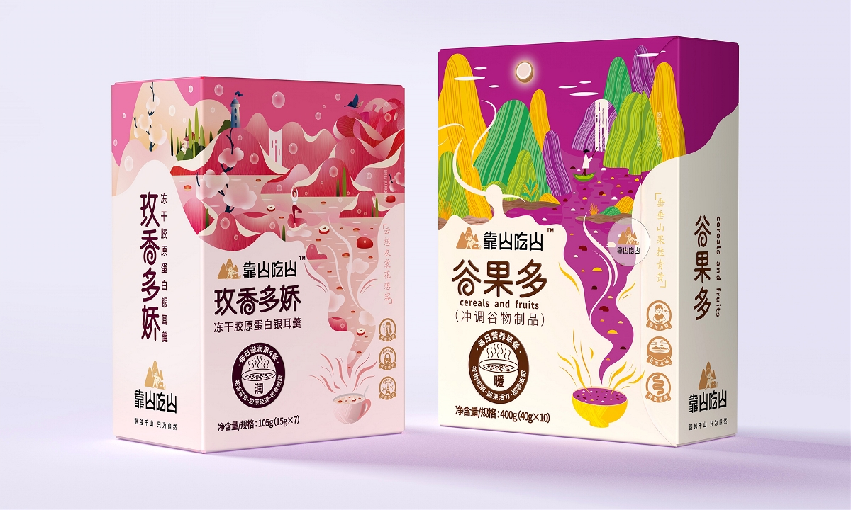 包装界的新中式—扬子江•靠山吃山营养代餐品牌包装设计|厚启设计