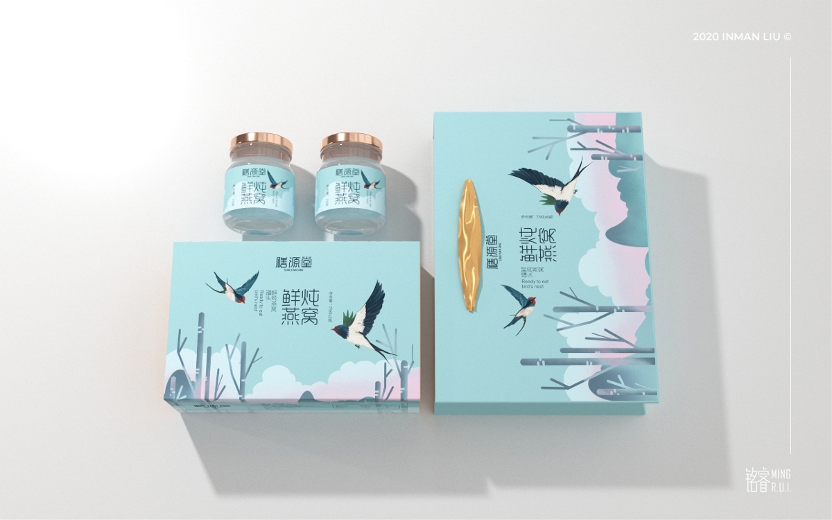 鲜炖燕窝罐头 即食燕窝 品牌包装设计©刘益铭 原创作品
