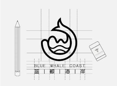 蓝鲸海岸logo设计