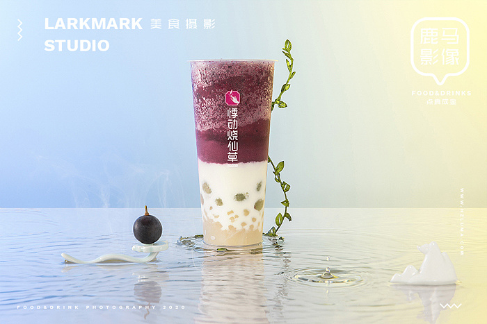 一杯仙气十足的奶茶丨悸动烧仙草 饮品 广告 奶茶摄影