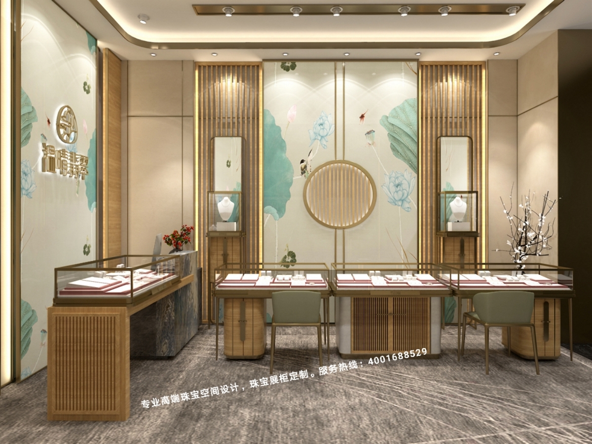 高端珠宝店设计公司 深圳珠宝展厅设计装修公司
